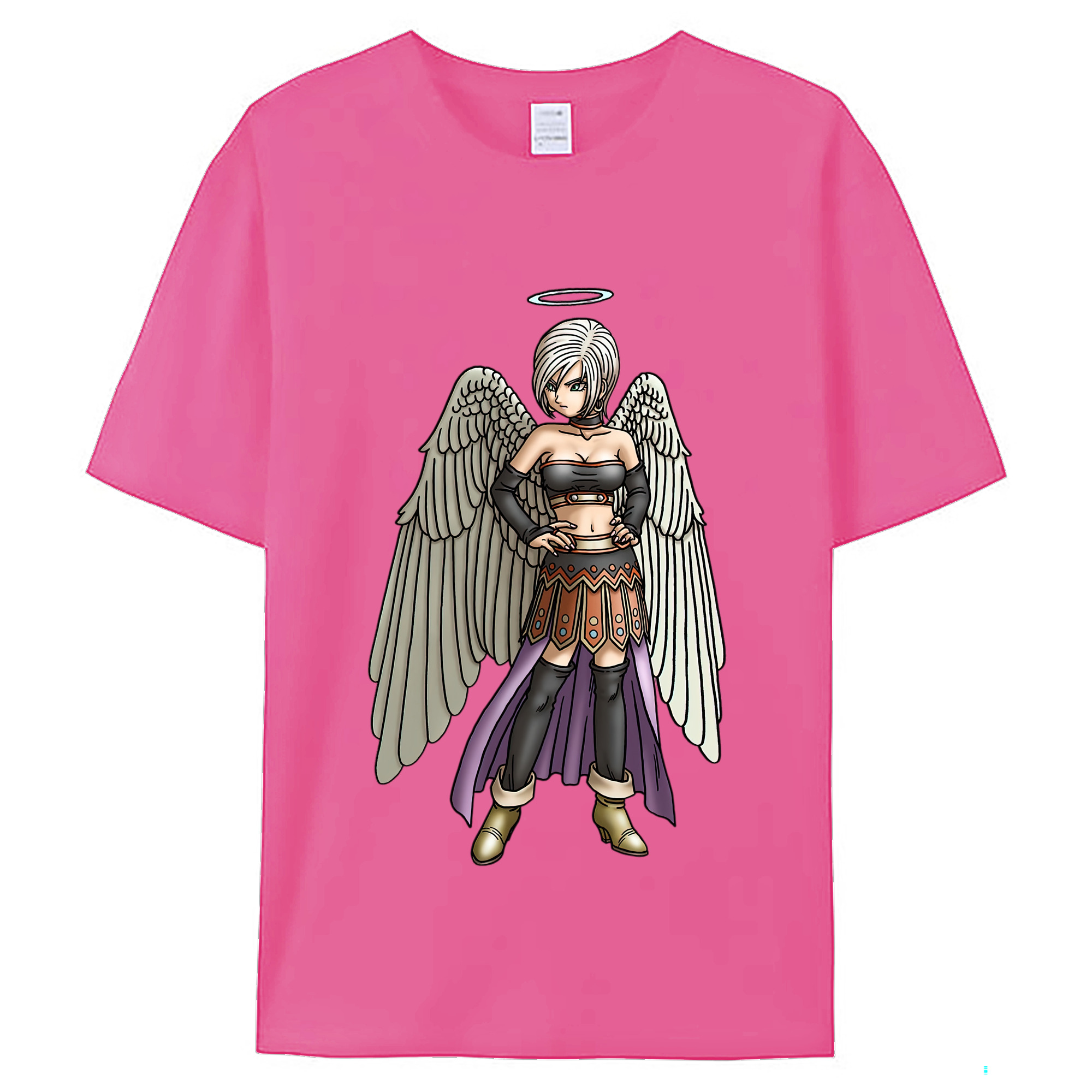 （画像用） ドラゴンクエスト Doragon Kuesuto Dragon Quest レディースカジュアルプリントTシャツ（綿100％）